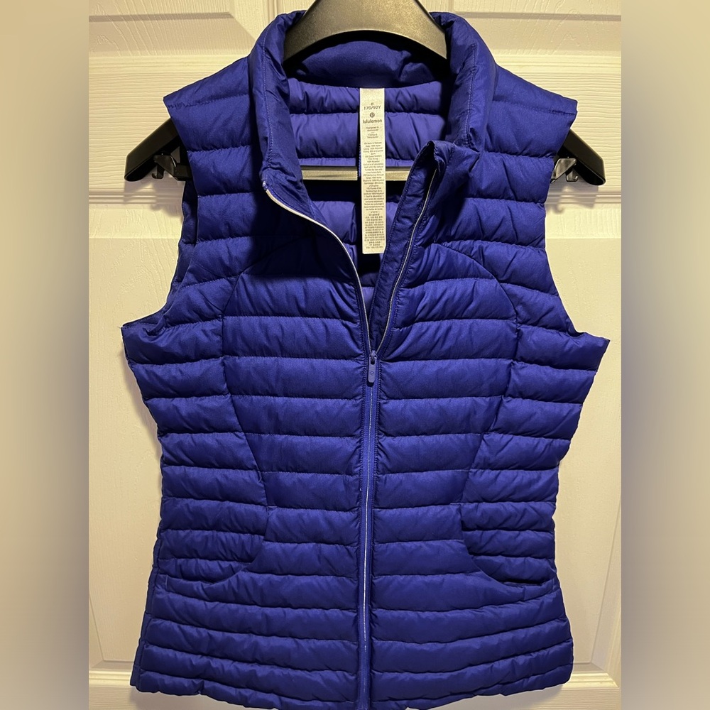 Lululemon Pack It Down vest. Color lazurite, size US 8. Good as New.